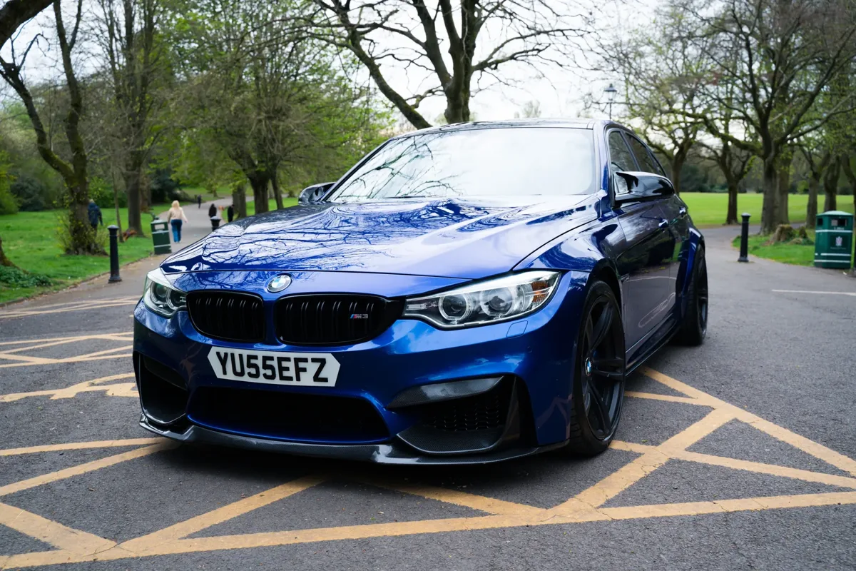 BMW M3 rear three-quarter view